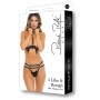 I LIKE IT ROUGH 2PC CHOKER SET BLACK, M/L - Rene Rofe Lingerie