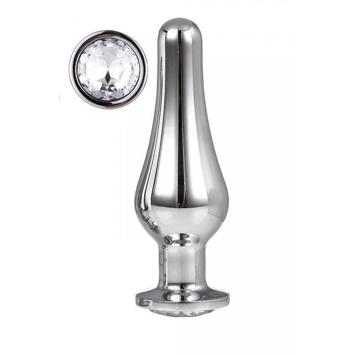 GLEAMING LOVE SILVER PLEASURE PLUG L - Dream Toys