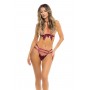 I LIKE IT ROUGH 2PC CHOKER SET BURGUNDY, M/L - Rene Rofe Lingerie