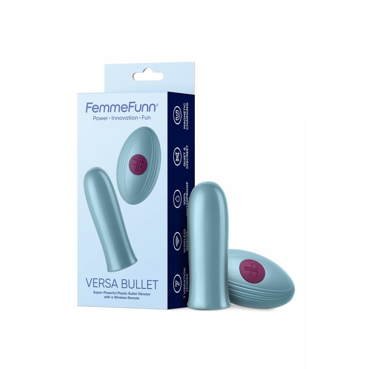 FEMMEFUNN VERSA BULLET WITH REMOTE LIGHT BLUE - FemmeFunn