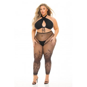 GIVES YOU HELL 3PC SET BLACK, PLUS SIZE GIVES YOU HELL 3PC SET BLACK, PLUS SIZE