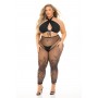 GIVES YOU HELL 3PC SET BLACK, PLUS SIZE - Pink Lipstick Lingerie
