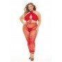 GIVES YOU HELL 3PC SET RED, PLUS SIZE - Pink Lipstick Lingerie