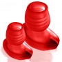 Oxballs - Glowhole-1 Hollow Buttplug with Led Insert Red Morph Small - Oxballs