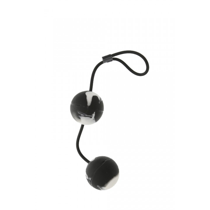 MARBILIZED DUO BALLS - BLACK - Seven Creations