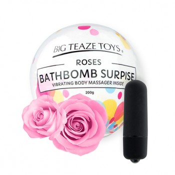 Big Teaze Toys - Bath Bomb Surprise with Vibrating Body Massager Rose