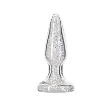 Pillow Talk - Fancy Luxurious Glass Anal Plug with Bonus Bul Transp.