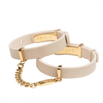 Crave - ID Cuffs Beige Gold Plated 18 Karat