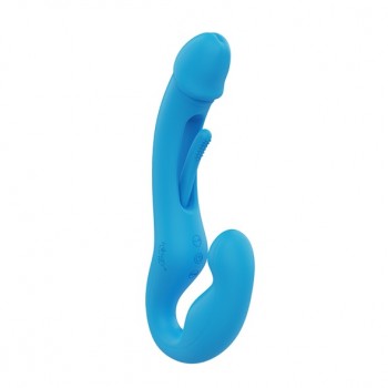 HoneyPlayBox - Harmony Duo App-Controlled Strapless Strap-on Blue