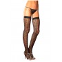 QUARTER CROCHET NET THIGH HIGH BLACK, OS - Rene Rofe Lingerie