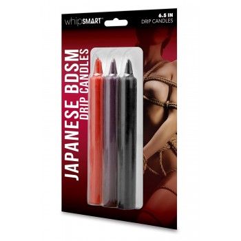 WHIPSMART 6.5 INCH JAPANESE BONDAGE DRIP CANDLES 3  PCS