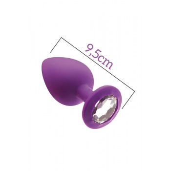 MAI No.49 ANAL PLUG WITH STONE L PURPLE