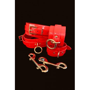 KINKY DIVA WRIST & THIGH CUFFS RED