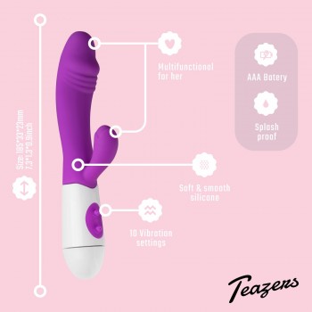 Realistic Rabbit Vibrator - Purple