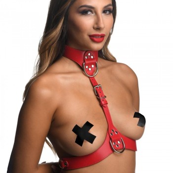 Female Chest Harness - Red - S/M