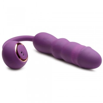 Thru Thumper Thrusting Silicone Vibrator w/ Remote