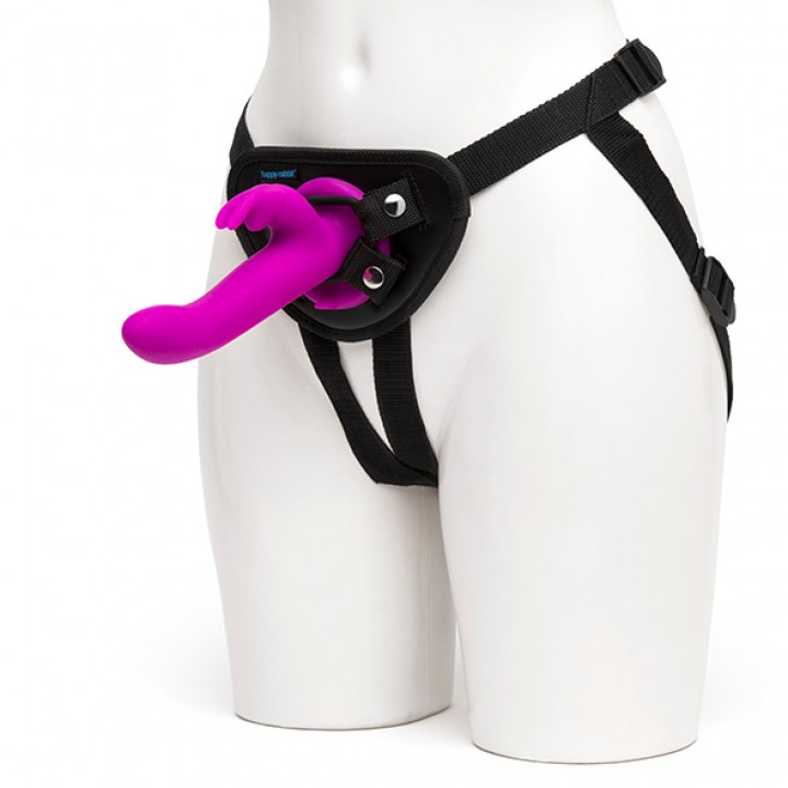 Happy Rabbit - Vibrating Strap-On Harness Set Purple - Happy Rabbit