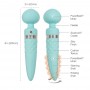 Pillow Talk - Sultry Wand Massager Teal - PILLOW TALK