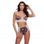 Baci - Grey Floral & Lace Bra Set S/M - Baci