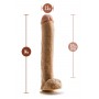 DR. SKIN DR. MICHAEL 14 INCH DILDO WITH BALLS TAN