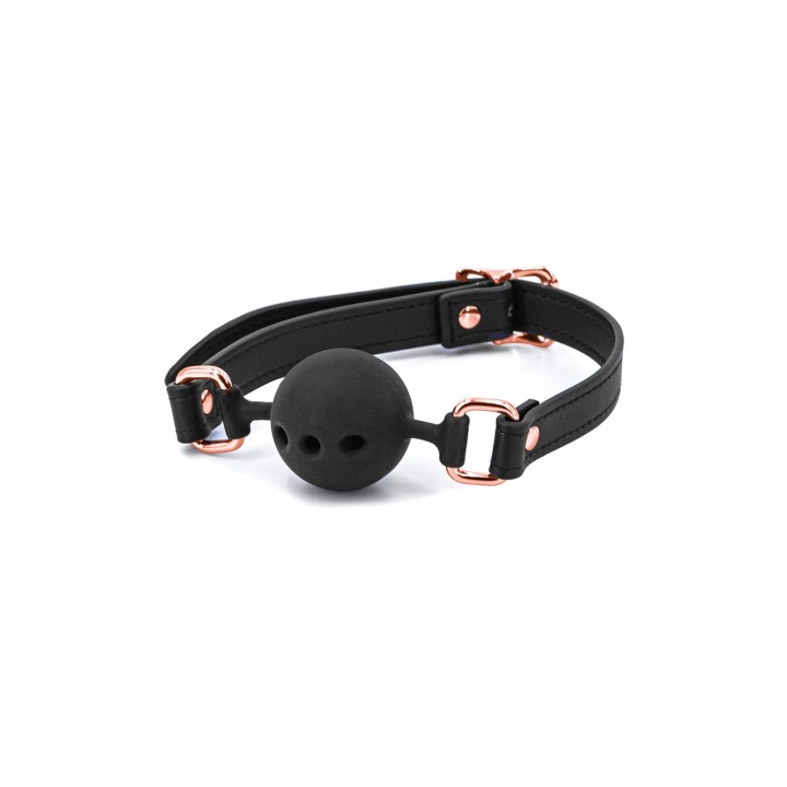 BONDAGE COUTURE BALL GAG BLACK - NS Novelties