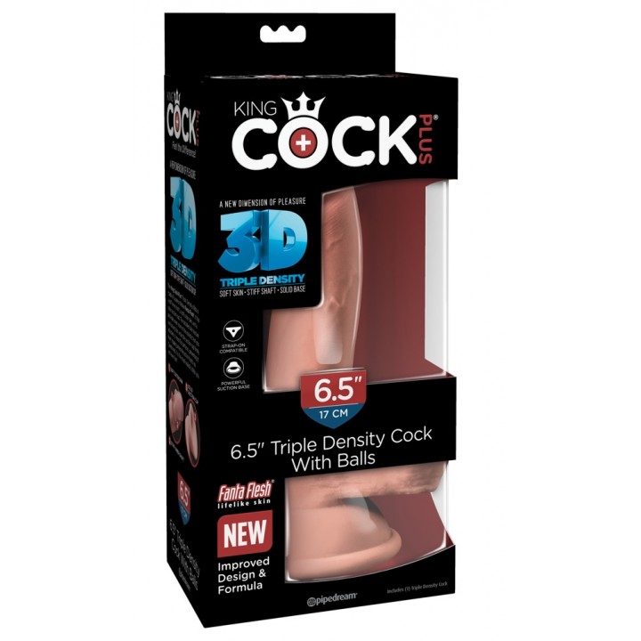 KCP 6.5 TD Cock with Balls - King Cock Plus