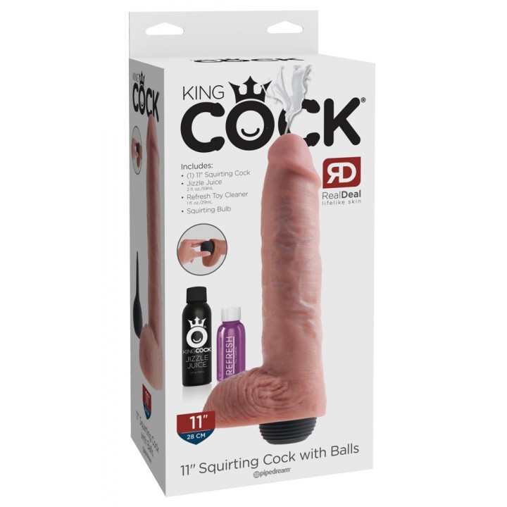 KC 11" Squirting Cock with Bal - King Cock