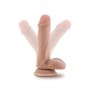 DR. SKIN PLUS 6 INCH POSABLE DILDO WITH BALLS VANILLA - Blush