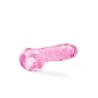 NATURALLY YOURS 8" CRYSTALLINE DILDO ROSE - Blush