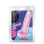 NATURALLY YOURS 6" CRYSTALLINE DILDO ROSE - Blush