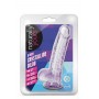 NATURALLY YOURS 6" CRYSTALLINE DILDO AMETHYST - Blush