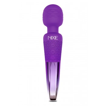 NIXIE RECHARGEABLE WAND MASSAGER, PURPLE OMBRE METALLIC