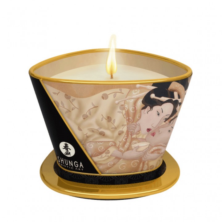 Shunga aromātiska masāžas svece 170 ml Vaniļa