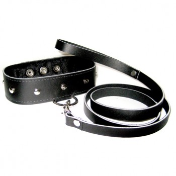 Sportsheets ādas kakla siksna ar ādas pavadu - Sportsheets - Leather Collar & Leash Set