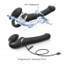 Strap-On-Me - Strap-on Multi Orgasm Remote Controlled 3 Motors Black L - Strap-On-Me