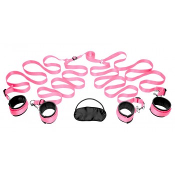 FRISKY - Bedroom Restraint Kit Bed Cuffs - Pink FRISKY - Bedroom Restraint Kit Bed Cuffs - Pink