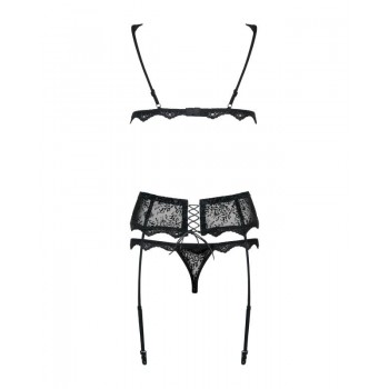 Emperita 3-Piece Garter Set - Black Emperita 3-Piece Garter Set - Black