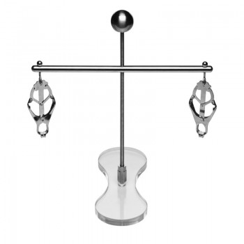 XR Brands - Tower of Pain Nipple Clamps - Silver XR Brands - Tower of Pain Nipple Clamps - Silver