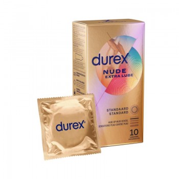 Durex - Condoms Nude Extra Lubricant - 10 pieces Durex - Condoms Nude Extra Lubricant - 10 pieces