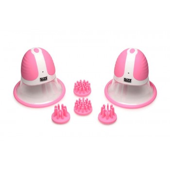 SIZE MATTERS - Rotating Nipple Suckers - 4 Attachments SIZE MATTERS - Rotating Nipple Suckers - 4 Attachments