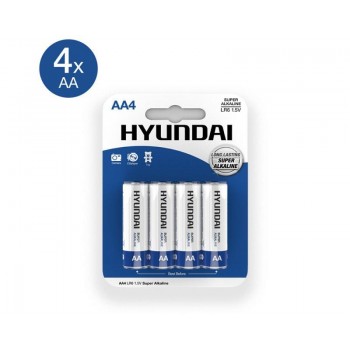 Super Alkaline AA Batteries - 4 pcs