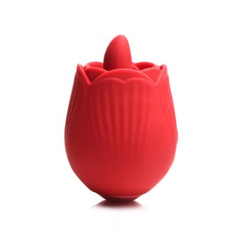 BLOOMGASM - French Rose Licking & Vibrating Stimulator - Red