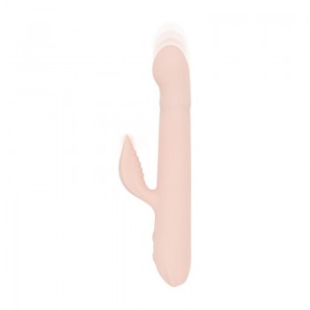Good Vibes Only - Thrusting Vibrator - Soft Silicone - Pink