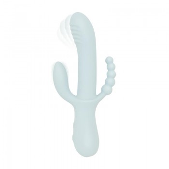 Good Vibes Only - Triple Stimulation Vibe - Soft Silicone - Blue