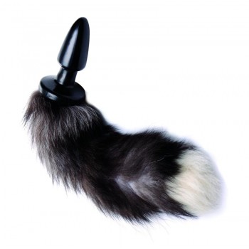 TAILZ - Fox Tail Anal Plug - Black/White TAILZ - Fox Tail Anal Plug - Black/White