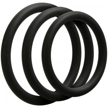 Doc Johnson - OptiMALE 3 Thin C-Ring Set - Black
