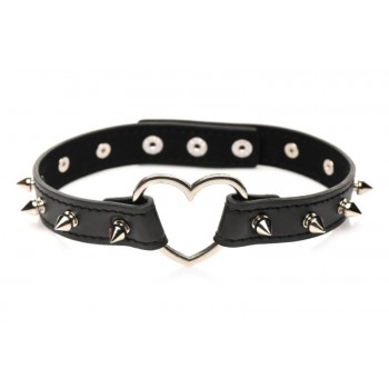 XR Brands - Spiked Heart Choker - Black