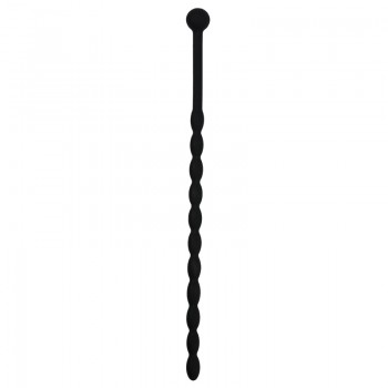 Geribbelde Siliconen Dilator - Zwart