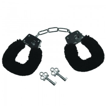 Sportsheets - Sex & Mischief Furry Handcuffs Black Sportsheets - Sex & Mischief Furry Handcuffs Black