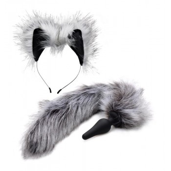 TAILZ - Grey Wolf Tail Plug & Ears Set